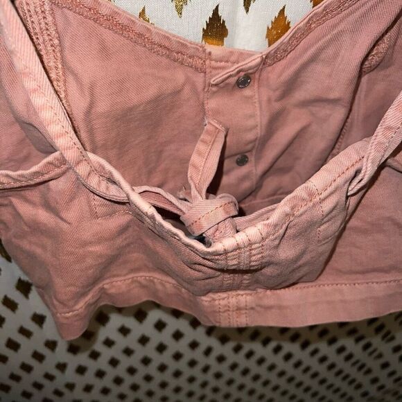 American Eagle Barbie pink denim crop tank top size 0 XS - Picture 4 of 5